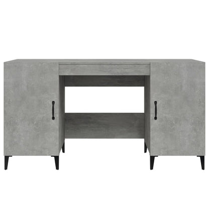 Scrivania Grigio Cemento 140x50x75 cm in Legno Multistrato - homemem39