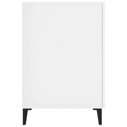 Scrivania Bianco Lucido 140x50x75 cm in Legno Multistrato - homemem39