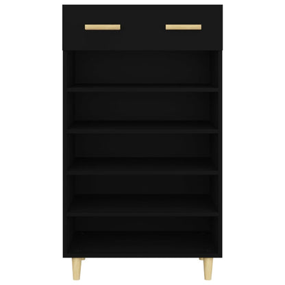 Scarpiera Nera 60x35x105 cm in Legno Multistrato - homemem39