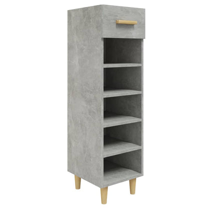 Scarpiera Grigio Cemento 30x35x105 cm in Legno Multistrato - homemem39