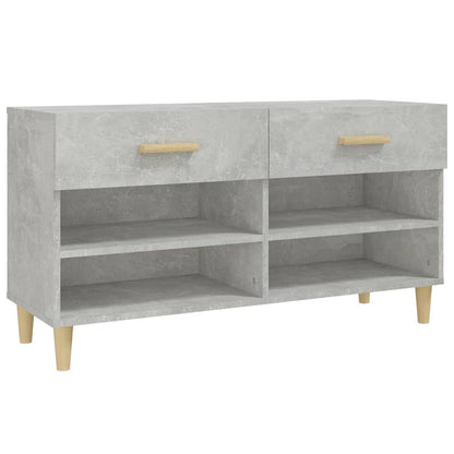 Scarpiera Grigio Cemento 102x35x55 cm in Legno Multistrato - homemem39