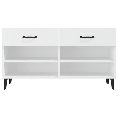 Scarpiera Bianca 102x35x55 cm in Legno Multistrato - homemem39