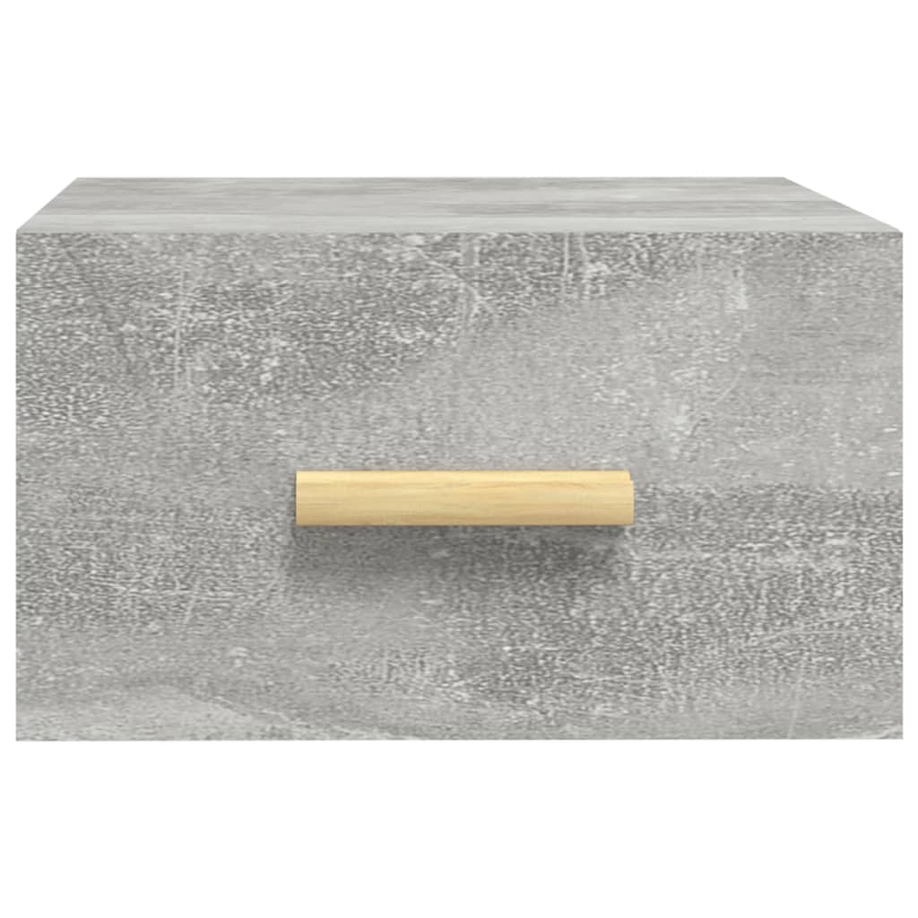 Comodino a Muro Grigio Cemento 35x35x20 cm - homemem39