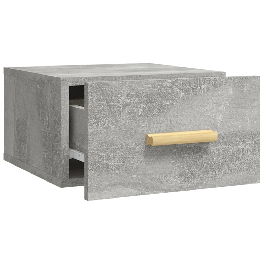 Comodino a Muro Grigio Cemento 35x35x20 cm - homemem39