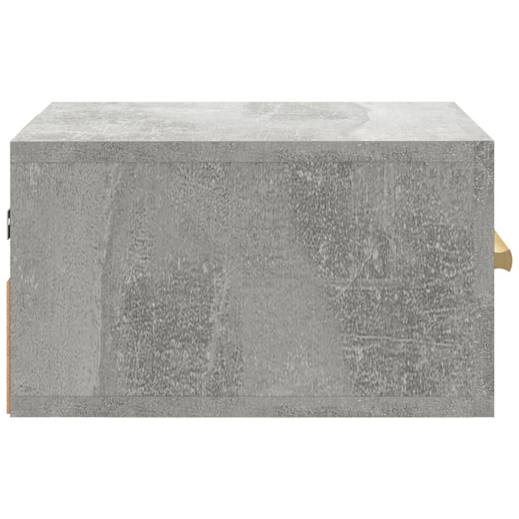Comodino a Muro Grigio Cemento 35x35x20 cm - homemem39
