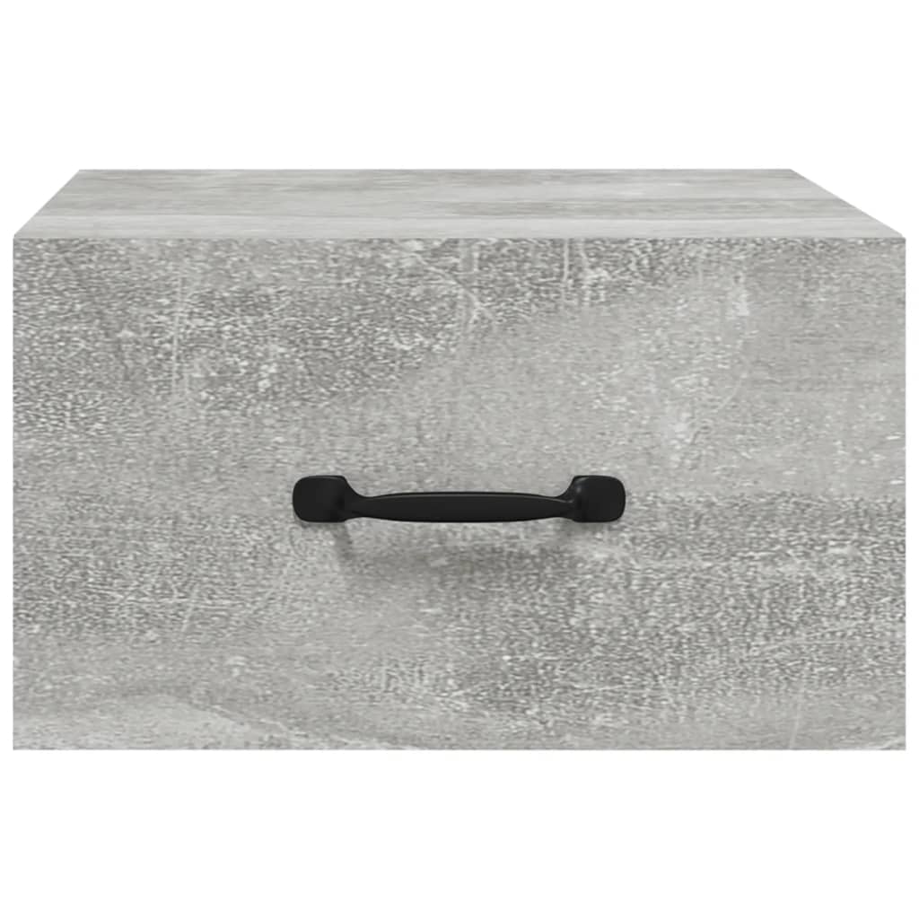 Comodino a Muro Grigio Cemento 35x35x20 cm - homemem39