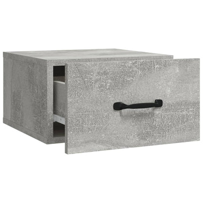 Comodino a Muro Grigio Cemento 35x35x20 cm - homemem39