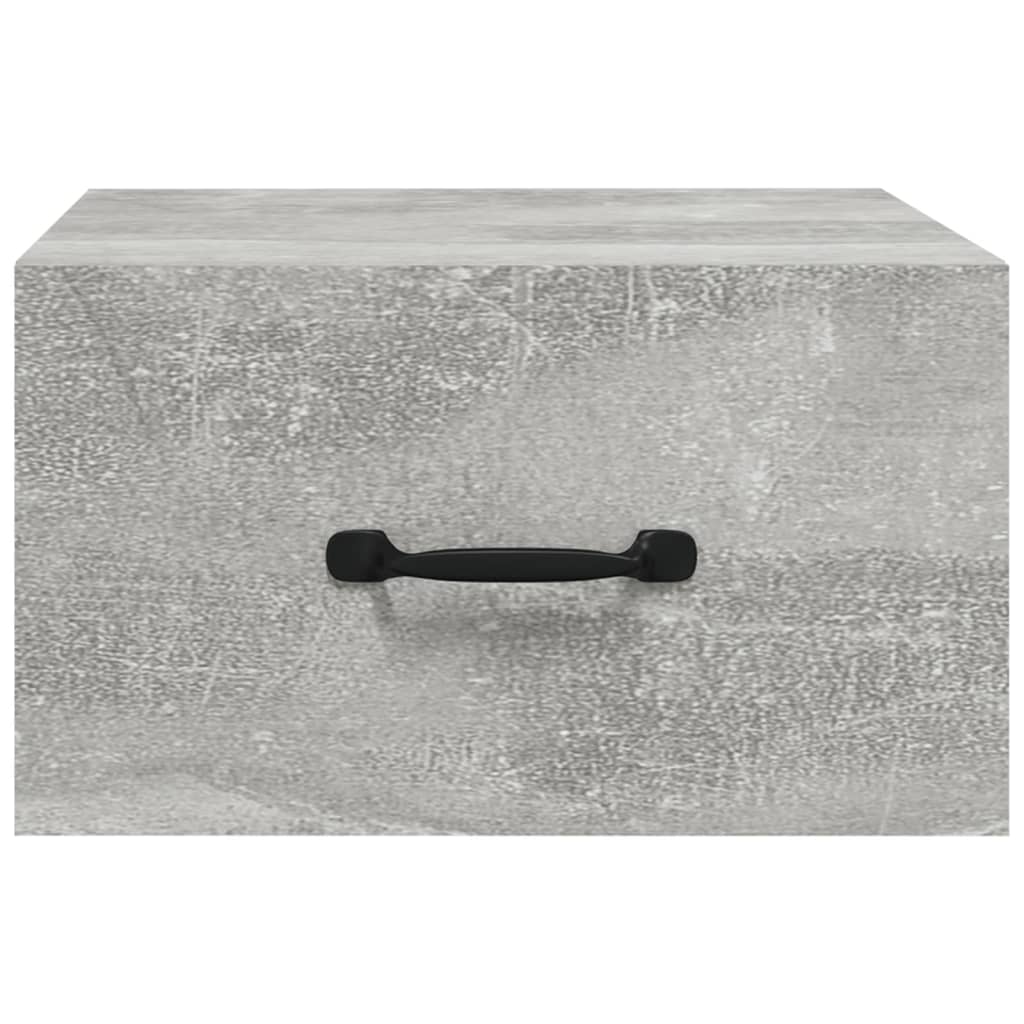 Comodini a Muro 2 pz Grigio Cemento 35x35x20 cm - homemem39