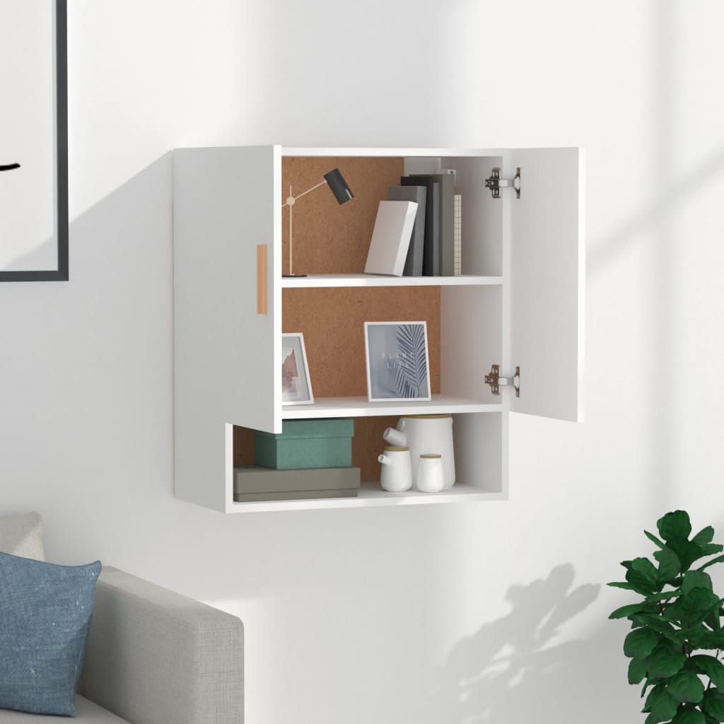 Armadietto a Muro Bianco 60x31x70 cm in Legno Multistrato | homemem39