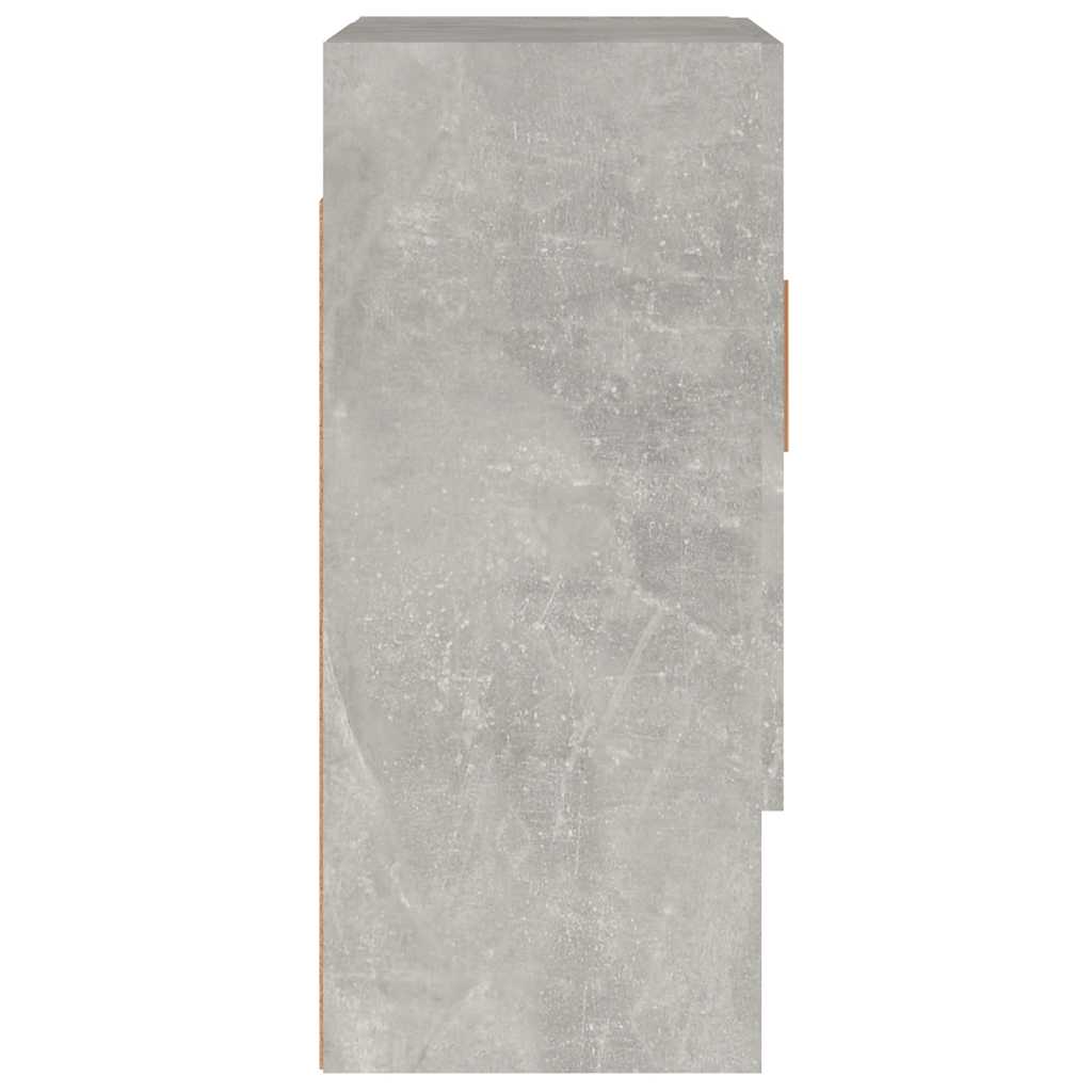 Armadietto a Muro Grigio Cemento 60x31x70 cm Legno Multistrato
