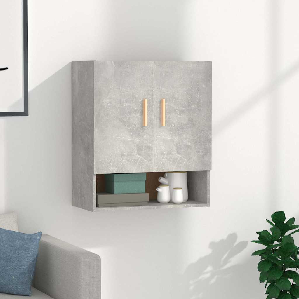 Armadietto a Muro Grigio Cemento 60x31x70 cm Legno Multistrato | homemem39