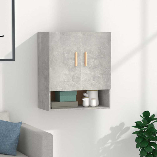 Armadietto a Muro Grigio Cemento 60x31x70 cm Legno Multistrato | homemem39