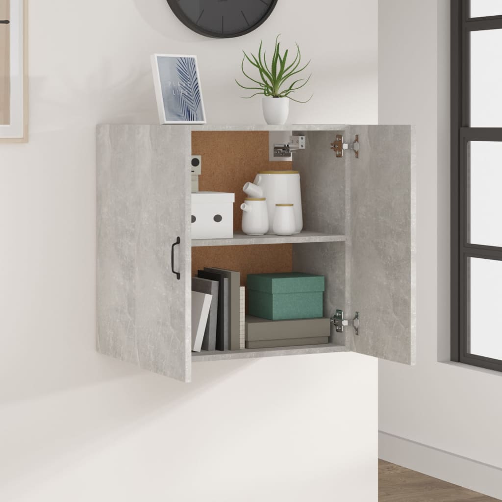 Armadietto a Muro Grigio Cemento 60x31x60 cm Legno Multistrato | homemem39