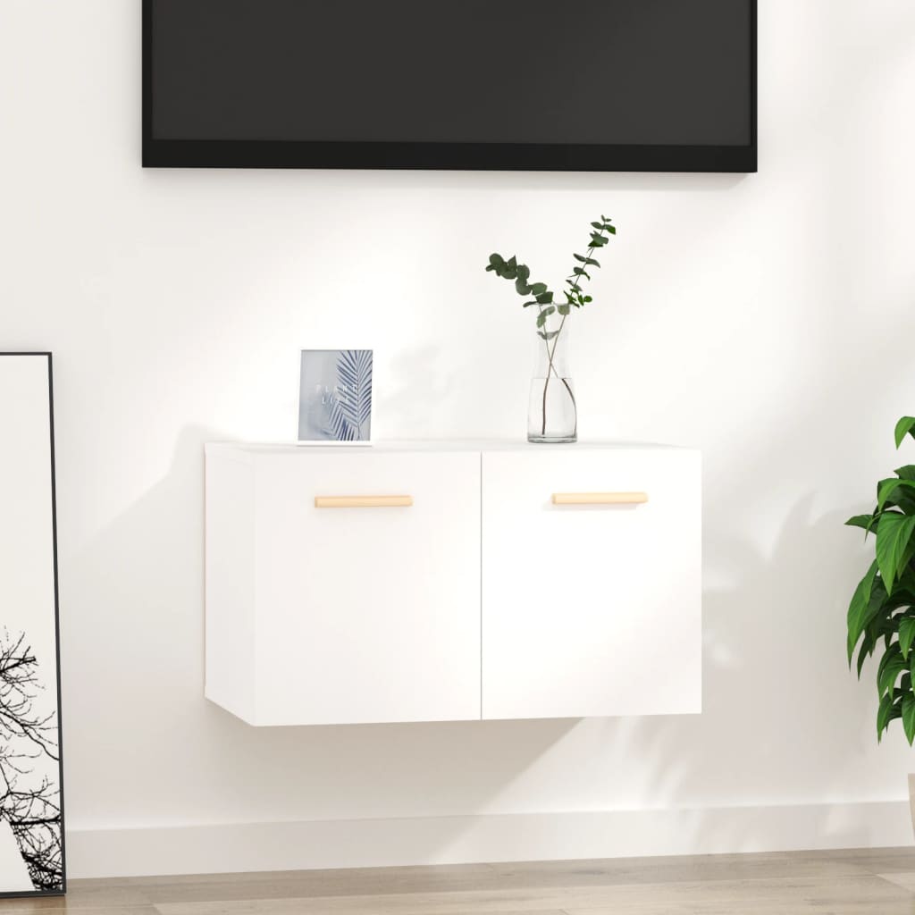 Mobile a Parete Bianco 60x36,5x35 cm in Legno Multistrato | homemem39
