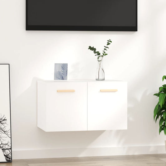 Mobile a Parete Bianco 60x36,5x35 cm in Legno Multistrato | homemem39