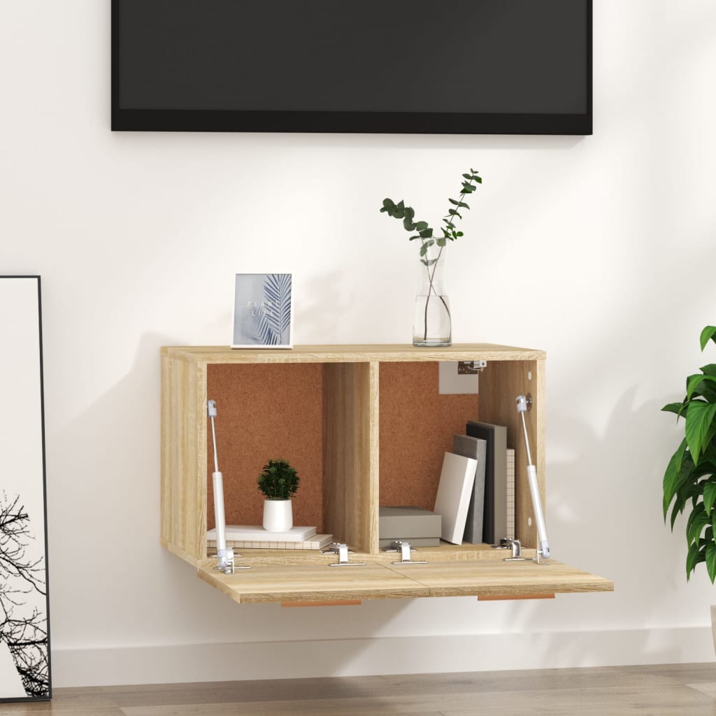 Mobile a Parete Rovere Sonoma 60x36,5x35 cm Legno Multistrato