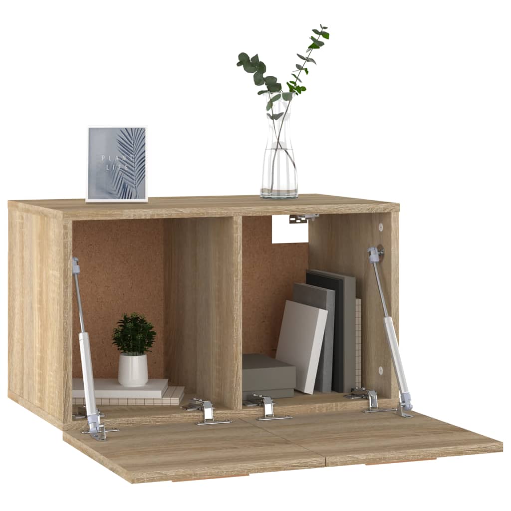 Mobile a Parete Rovere Sonoma 60x36,5x35 cm Legno Multistrato
