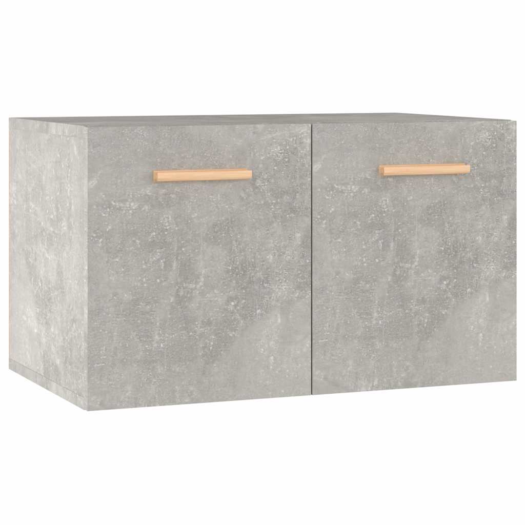 Mobile a Parete Grigio Cemento 60x36,5x35 cm Legno Multistrato