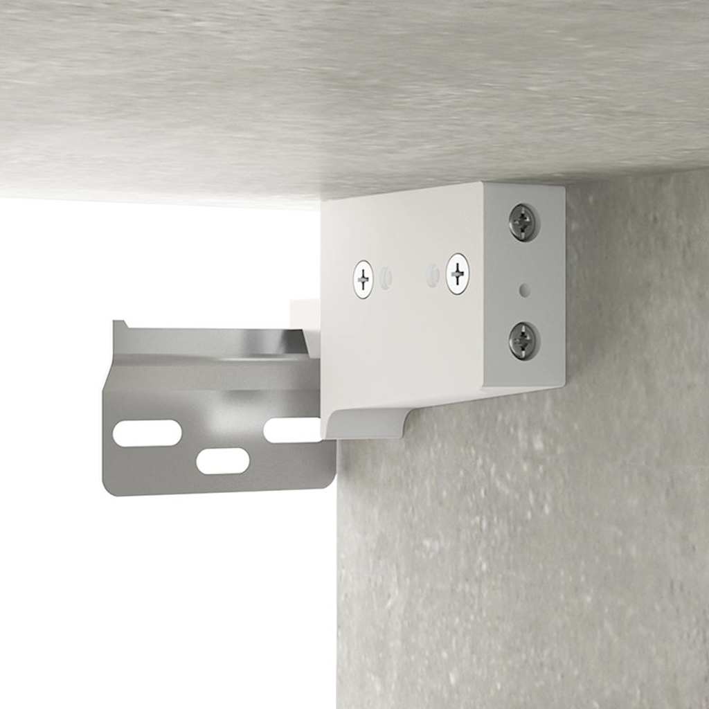 Mobile a Parete Grigio Cemento 60x36,5x35 cm Legno Multistrato
