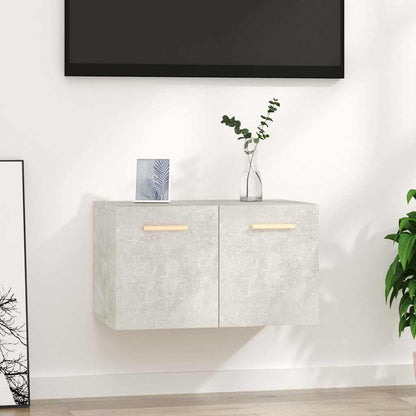 Mobile a Parete Grigio Cemento 60x36,5x35 cm Legno Multistrato