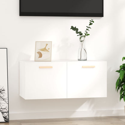 Mobile Parete Bianco 80x35x36,5cm Legno Multistrato