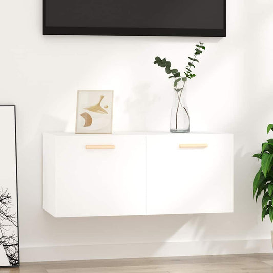Mobile Parete Bianco 80x35x36,5cm Legno Multistrato