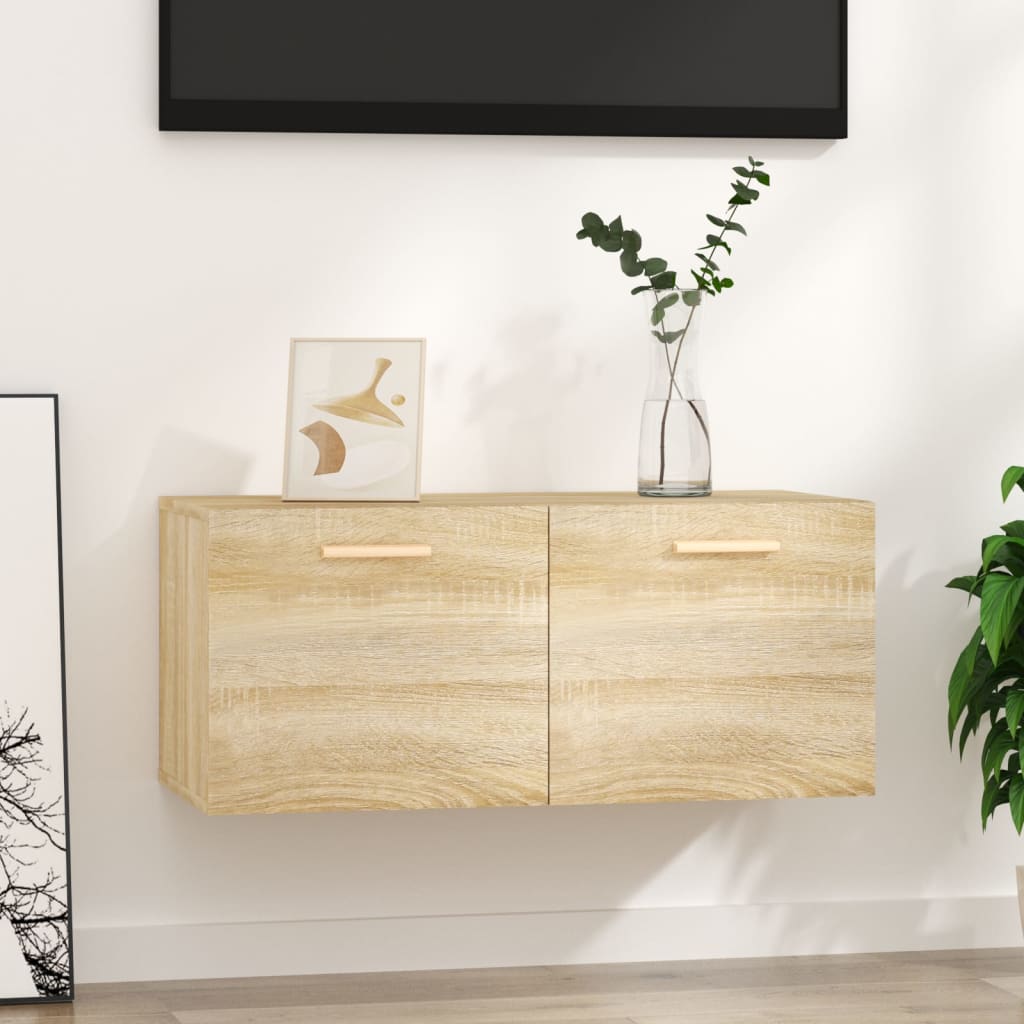 Mobile Parete Rovere Sonoma 80x35x36,5cm Legno Multistrato