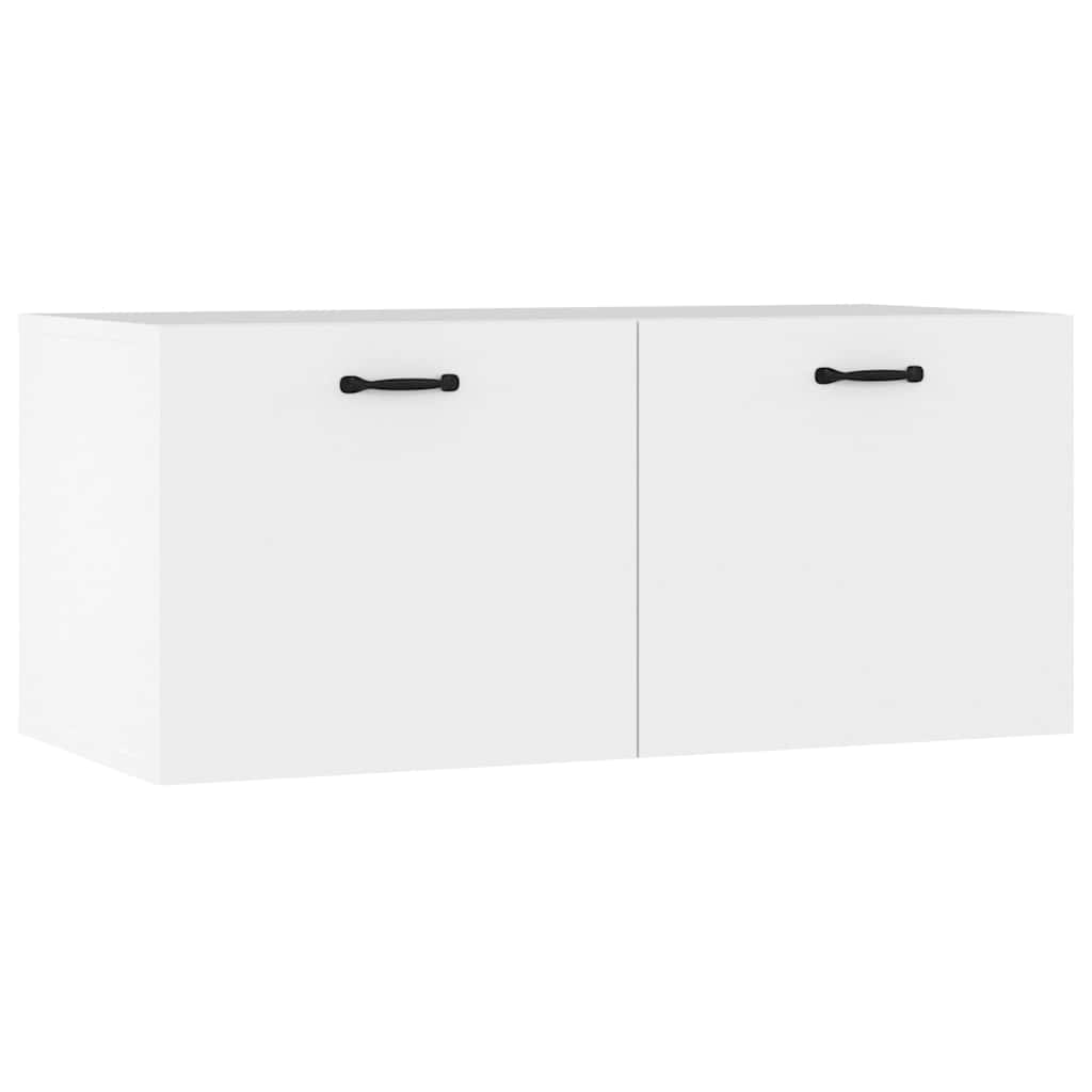 Mobile a Parete Bianco 80x36,5x35 cm in Legno Multistrato