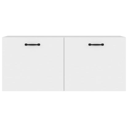 Mobile a Parete Bianco 80x36,5x35 cm in Legno Multistrato | homemem39