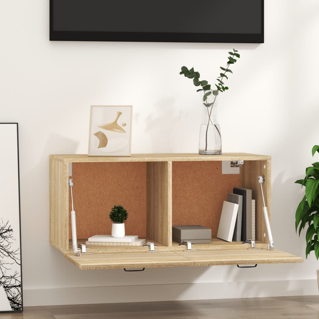 Mobile a Parete Rovere Sonoma 80x36,5x35 cm Legno Multistrato | homemem39