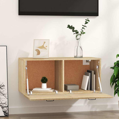 Mobile a Parete Rovere Sonoma 80x36,5x35 cm Legno Multistrato