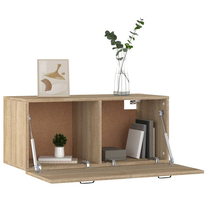 Mobile a Parete Rovere Sonoma 80x36,5x35 cm Legno Multistrato