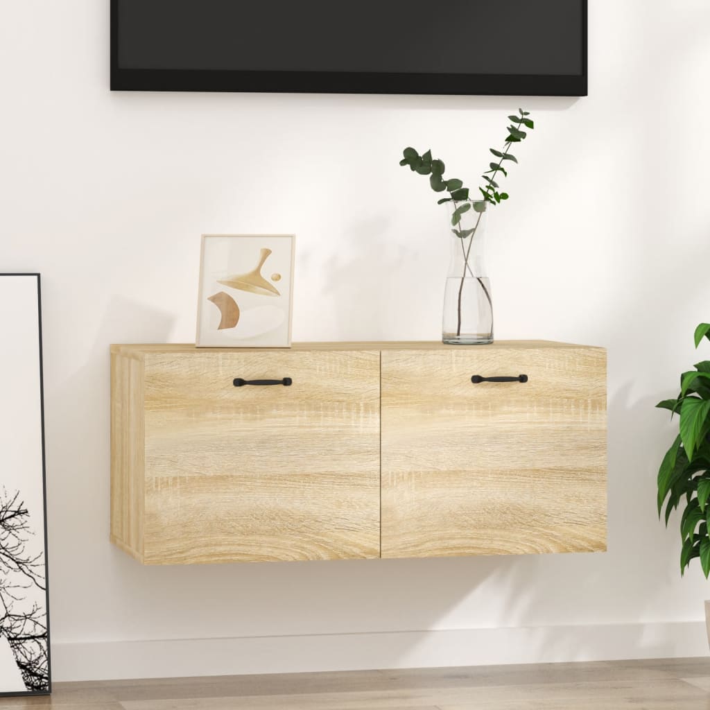 Mobile a Parete Rovere Sonoma 80x36,5x35 cm Legno Multistrato | homemem39