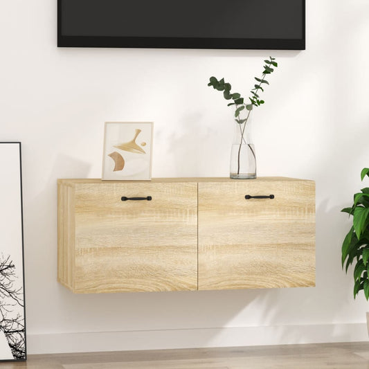 Mobile a Parete Rovere Sonoma 80x36,5x35 cm Legno Multistrato | homemem39