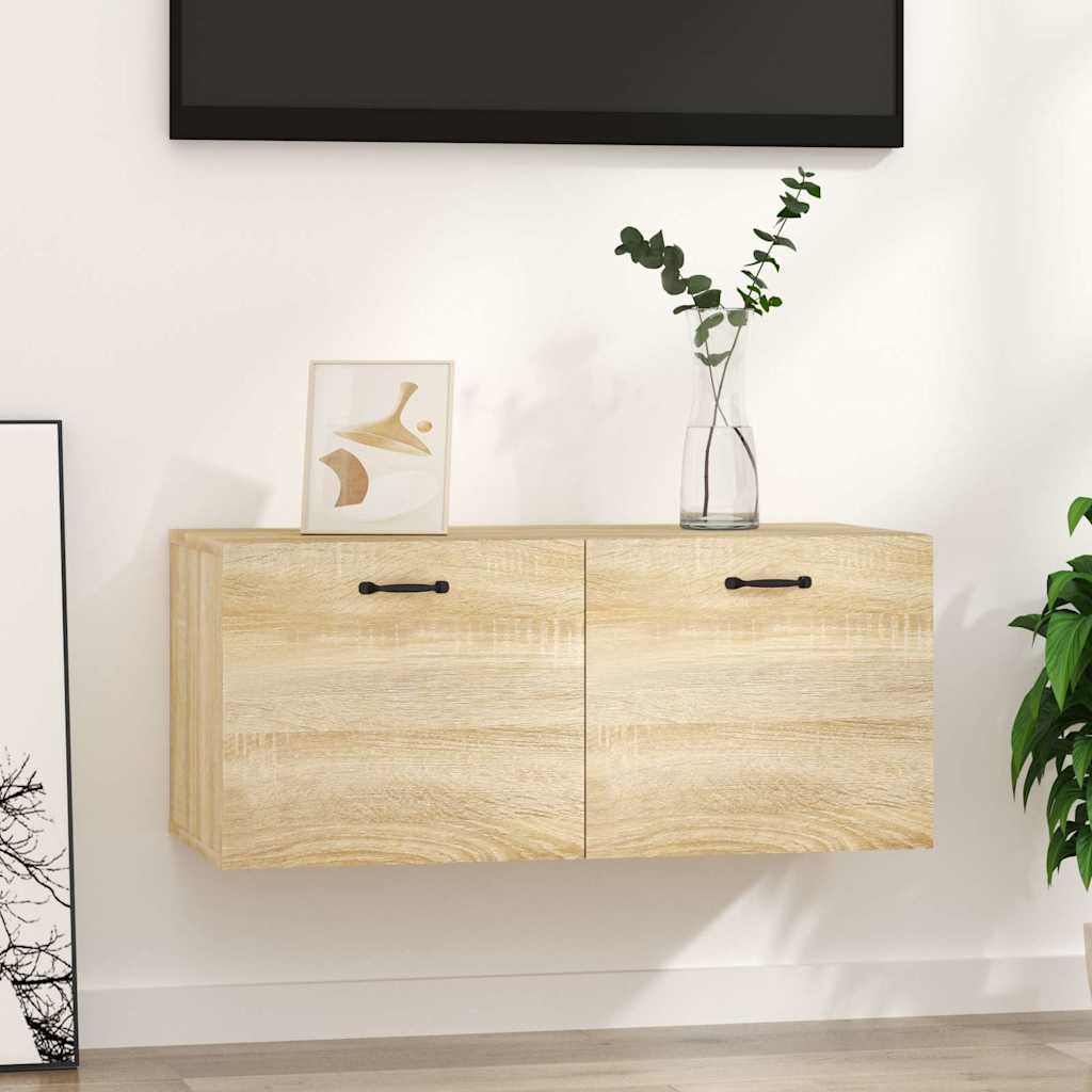 Mobile a Parete Rovere Sonoma 80x36,5x35 cm Legno Multistrato