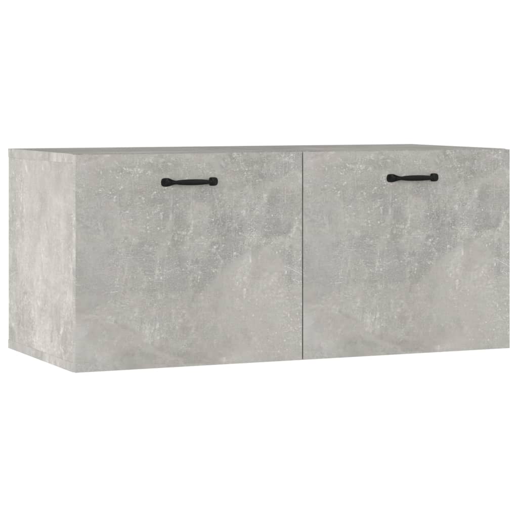 Mobile a Parete Grigio Cemento 80x36,5x35 cm Legno Multistrato | homemem39