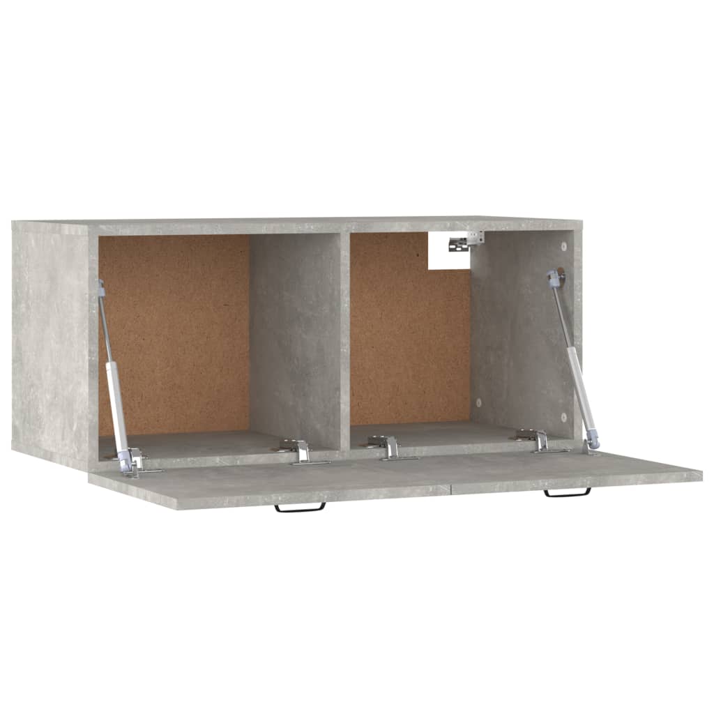 Mobile a Parete Grigio Cemento 80x36,5x35 cm Legno Multistrato | homemem39