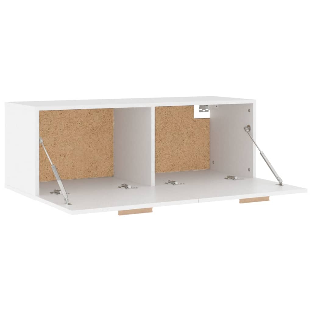Mobile Pensile Bianco 100x36,5x35 cm Legno Multistrato | homemem39