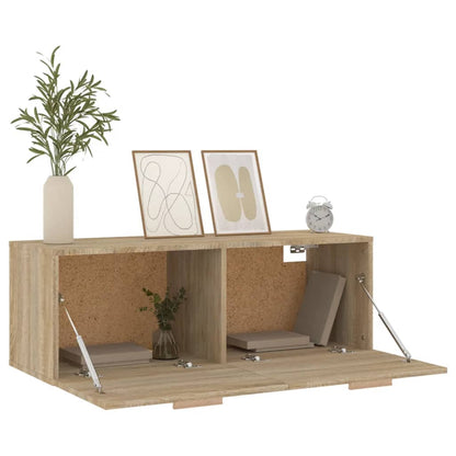 Mobile Pensile Rovere Sonoma 100x36,5x35 cm Legno Multistrato