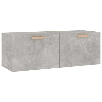 Mobile Pensile Grigio Cemento 100x36,5x35 cm Legno Multistrato