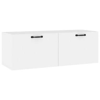 Mobile Pensile Bianco 100x36,5x35 cm Legno Multistrato | homemem39