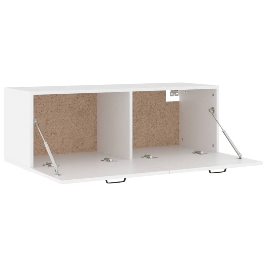 Mobile Pensile Bianco 100x36,5x35 cm Legno Multistrato | homemem39