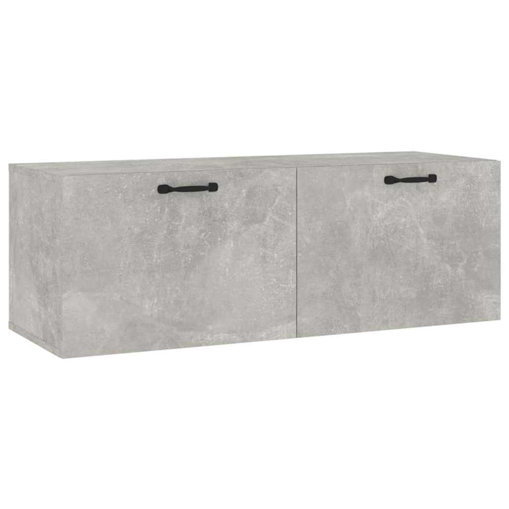 Mobile Pensile Grigio Cemento 100x36,5x35 cm Legno Multistrato