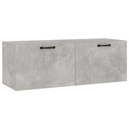 Mobile Pensile Grigio Cemento 100x36,5x35 cm Legno Multistrato