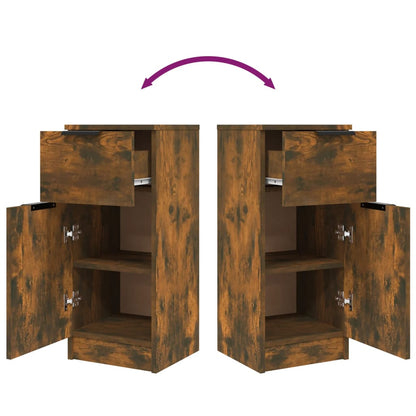 Credenza Rovere Fumo 30x30x70 cm in Legno Multistrato - homemem39