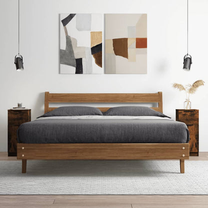 Credenza Rovere Fumo 30x30x70 cm in Legno Multistrato - homemem39