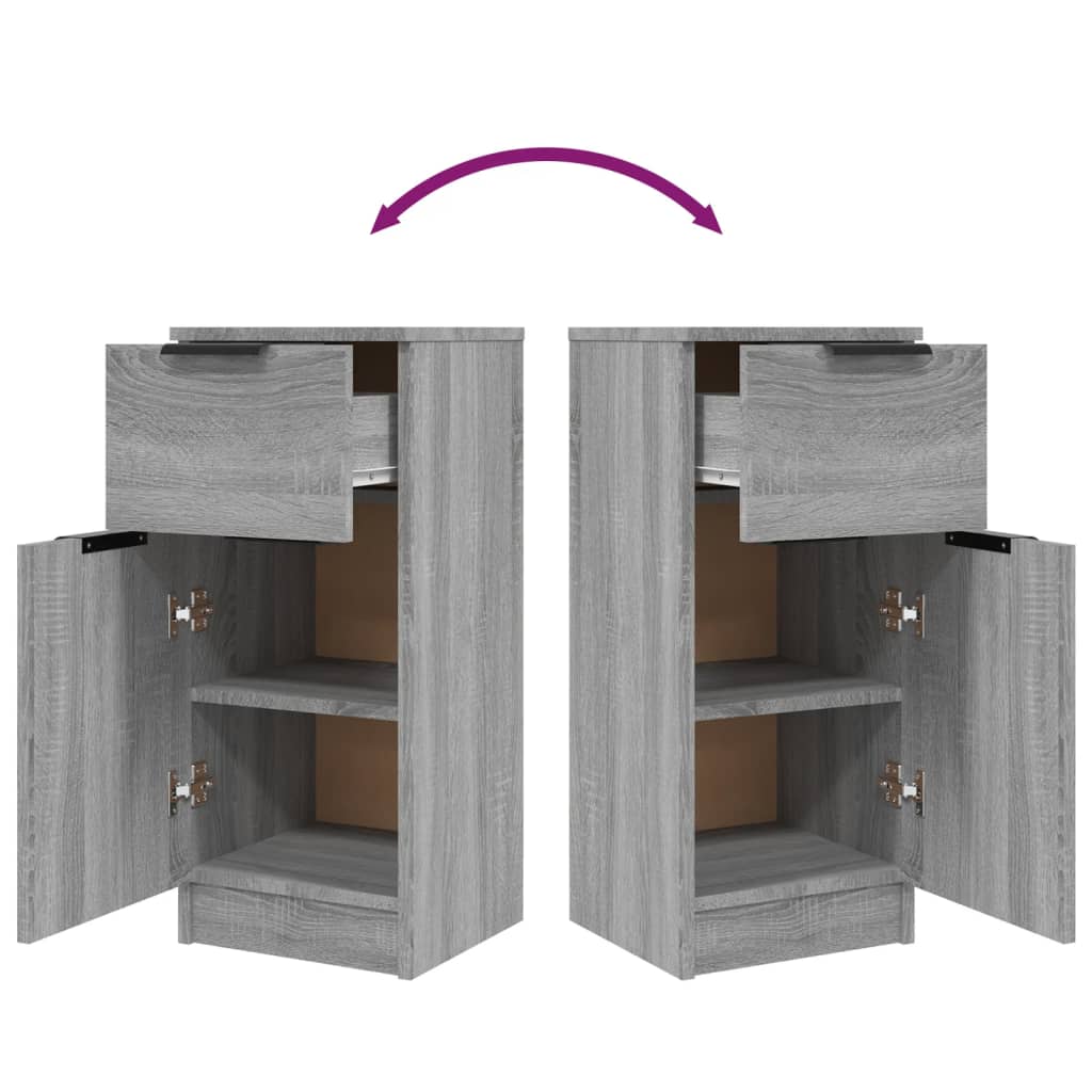 Credenza Grigio Sonoma 30x30x70 cm in Legno Multistrato - homemem39