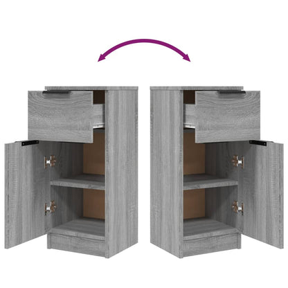 Credenze 2 pz Grigio Sonoma 30x30x70 cm in Legno Multistrato - homemem39
