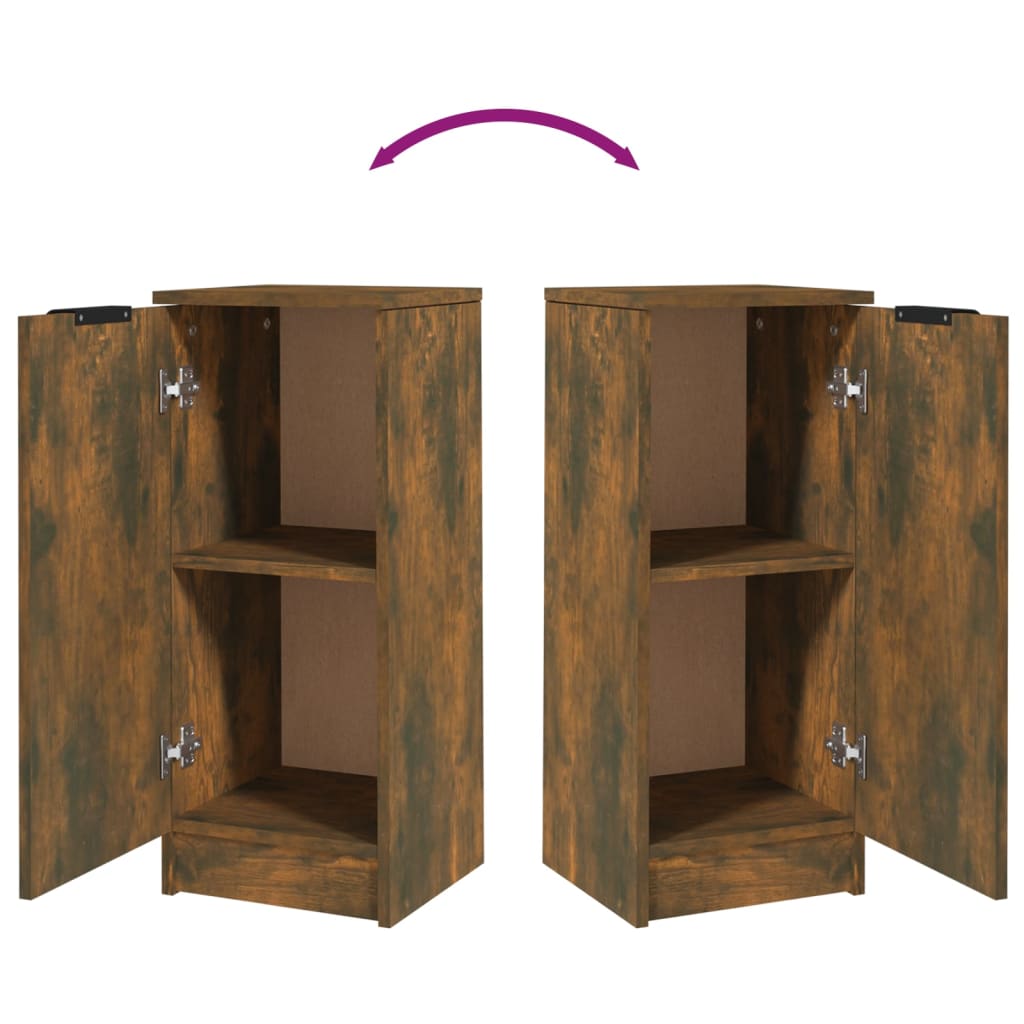 Credenze 2 pz Rovere Fumo 30x30x70 cm in Legno Multistrato - homemem39