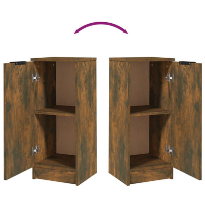 Credenze 2 pz Rovere Fumo 30x30x70 cm in Legno Multistrato - homemem39